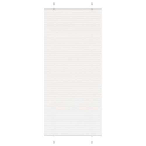 vidaXL Plisserad persienn vit 85x200 cm tyg bredd 84,4 cm polyester - Gardiner & Persienner