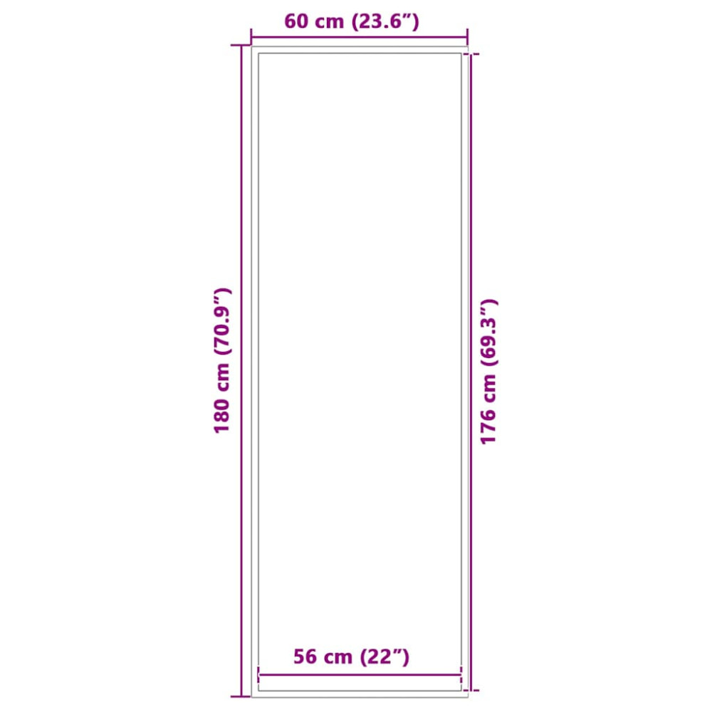 Produktbild för Dörrmatta antracit 60x180 cm