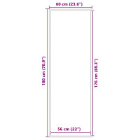 Produktbild för Dörrmatta antracit 60x180 cm