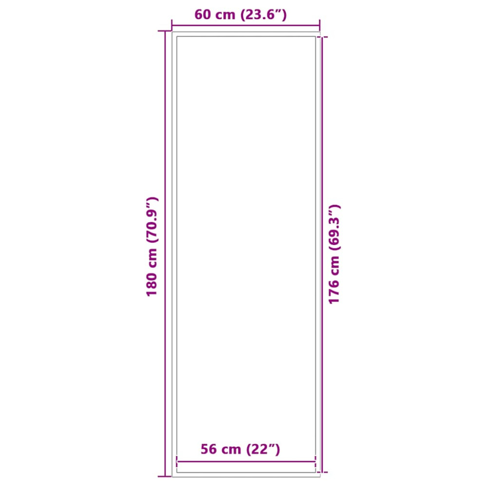 Produktbild för Dörrmatta blå 60x180 cm