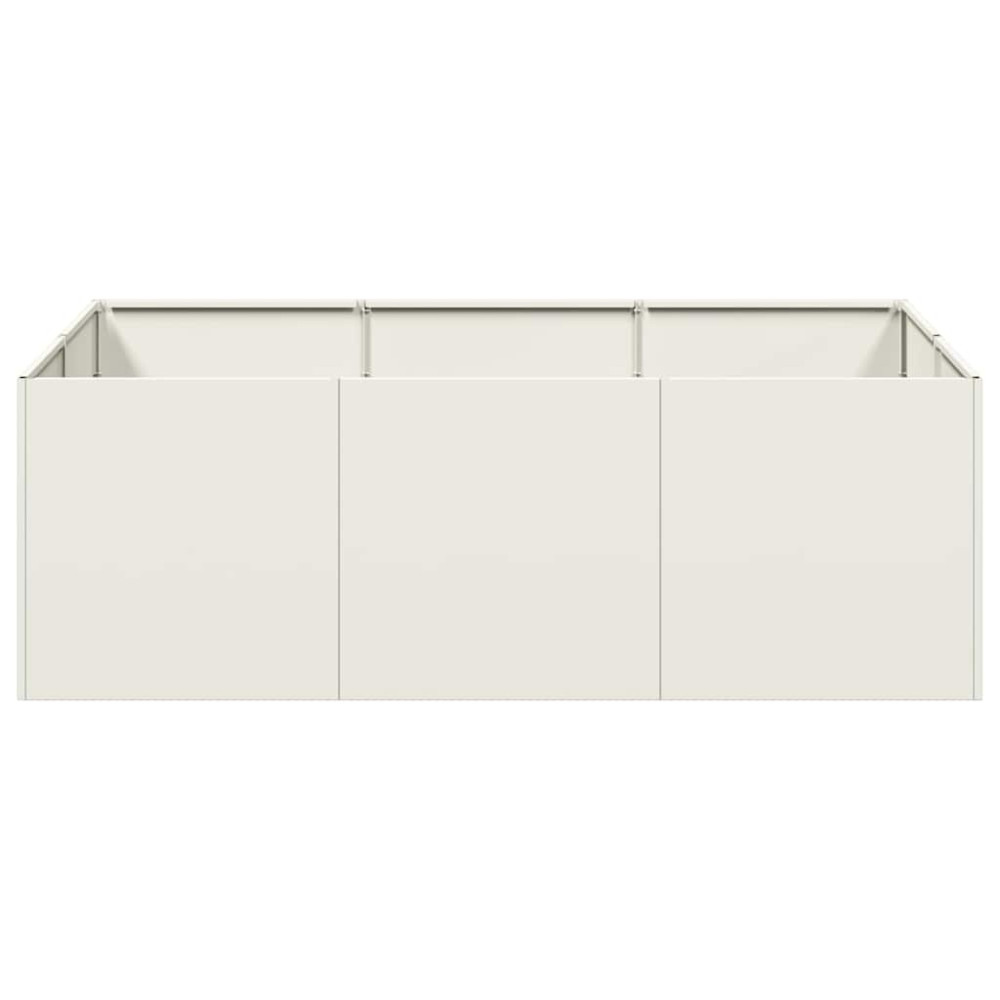 Produktbild för Planteringskärl vit 120x80x40 cm stål