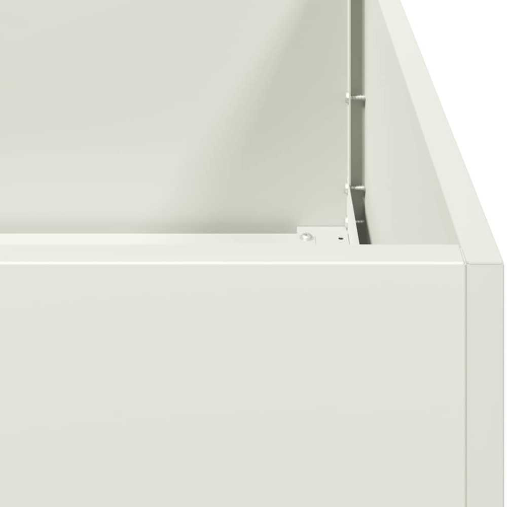 Produktbild för Planteringskärl vit 120x80x40 cm stål