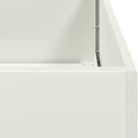 Produktbild för Planteringskärl vit 120x80x40 cm stål