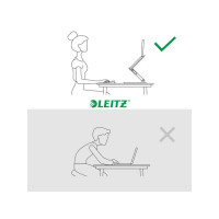 Produktbild för Laptopstativ LEITZ Ergo justerbart vit
