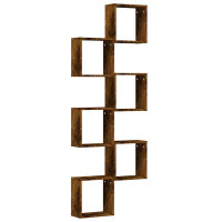 Produktbild för Väggkubhyllor 6 st rökt ek 30x15x30 cm