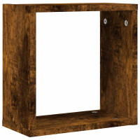 Produktbild för Väggkubhyllor 6 st rökt ek 30x15x30 cm