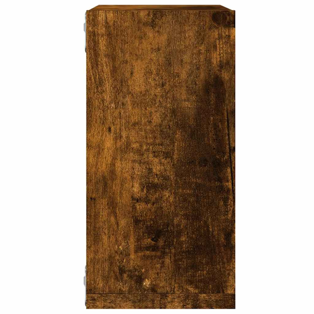 Produktbild för Väggkubhyllor 6 st rökt ek 30x15x30 cm