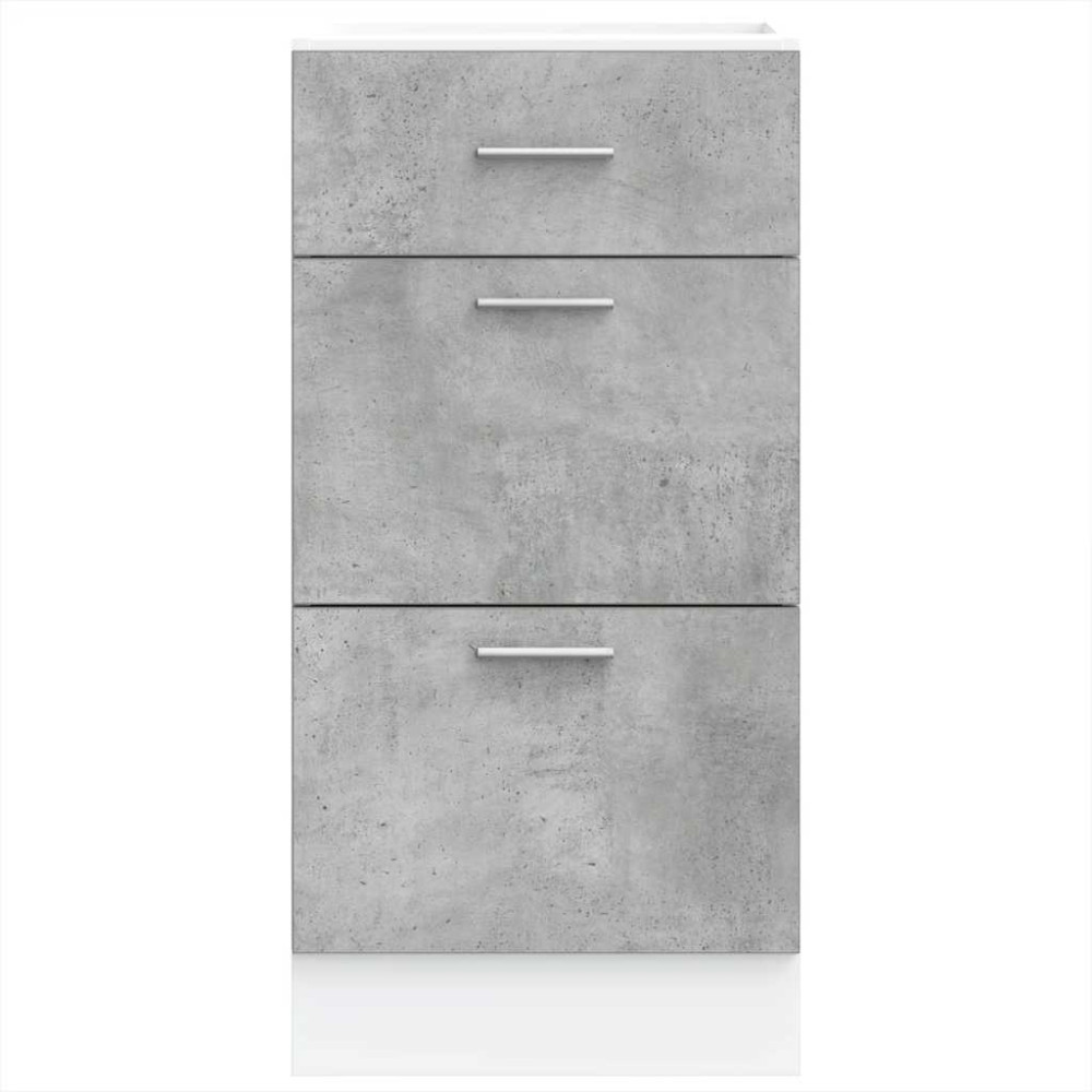 Produktbild för Underskåp “Lyon” betonggrå 40x46x81,5 cm konstruerat trä