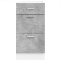 Produktbild för Underskåp “Lyon” betonggrå 40x46x81,5 cm konstruerat trä