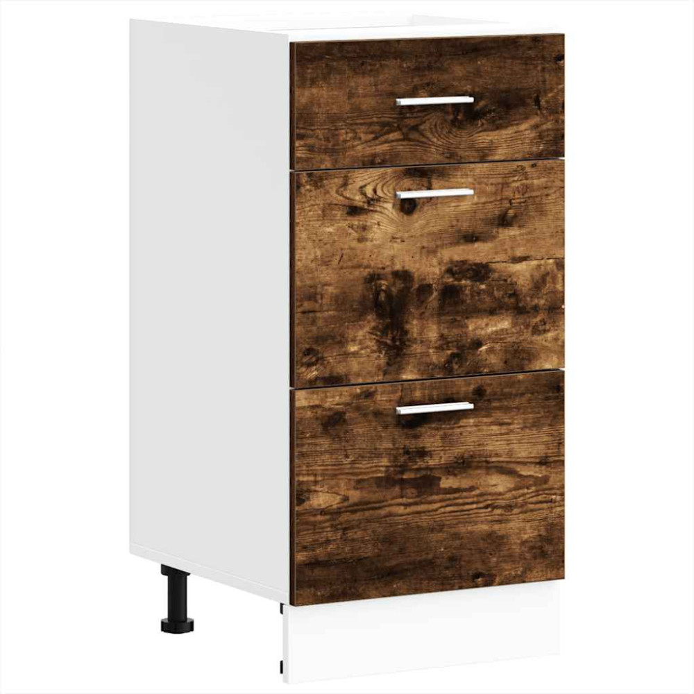 Produktbild för Underskåp “Lyon” rökt ek 40x46x81,5 cm konstruerat trä