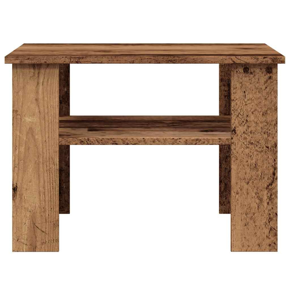 Produktbild för Soffbord gammalt trä 60x60x42 cm konstruerat trä