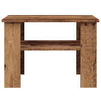 Produktbild för Soffbord gammalt trä 60x60x42 cm konstruerat trä