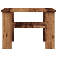 Produktbild för Soffbord gammalt trä 60x60x42 cm konstruerat trä