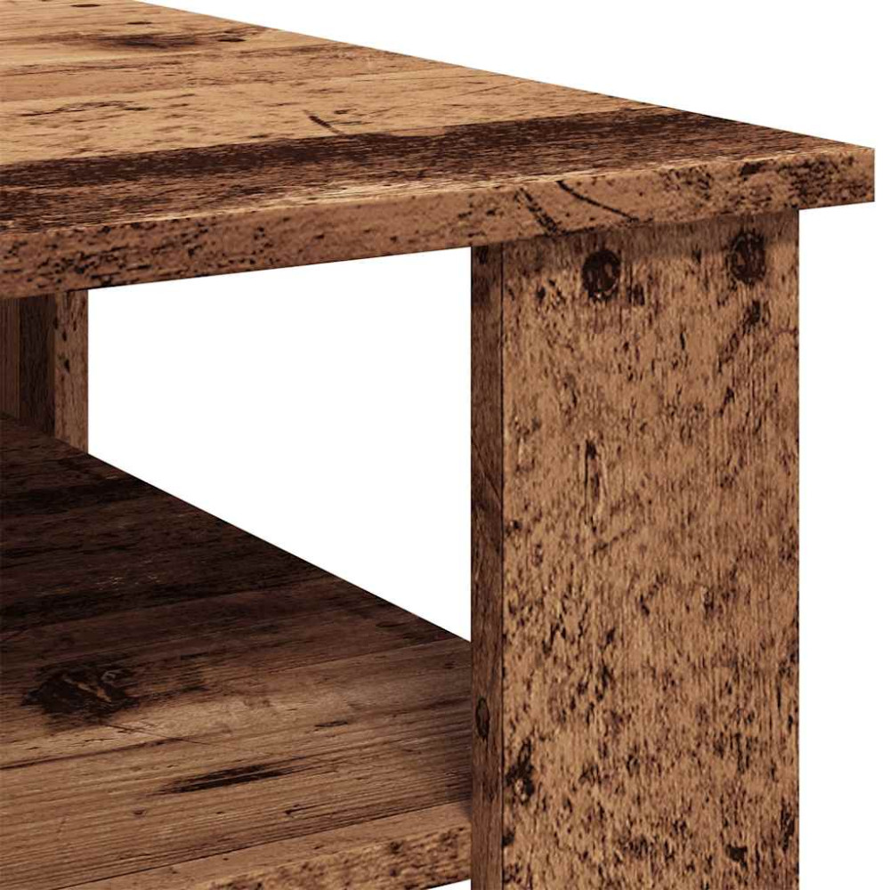 Produktbild för Soffbord gammalt trä 60x60x42 cm konstruerat trä