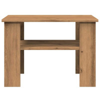 Produktbild för Soffbord hantverksmässig ek 60x60x42 cm konstruerat trä