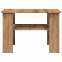 Produktbild för Soffbord hantverksmässig ek 60x60x42 cm konstruerat trä