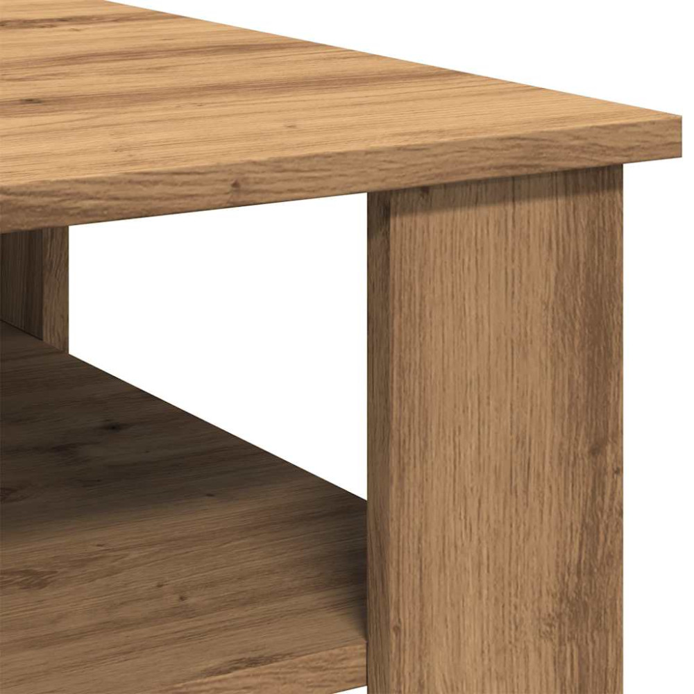 Produktbild för Soffbord hantverksmässig ek 60x60x42 cm konstruerat trä