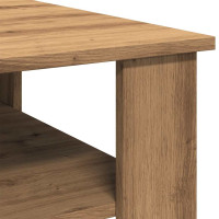 Produktbild för Soffbord hantverksmässig ek 60x60x42 cm konstruerat trä