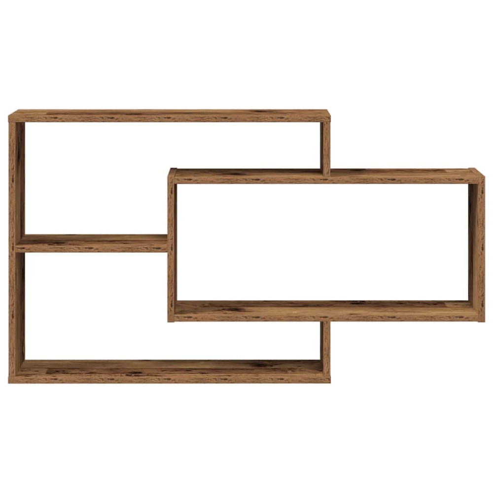 Produktbild för Vägghylla gammalt trä 104x20x58,5 cm konstruerat trä