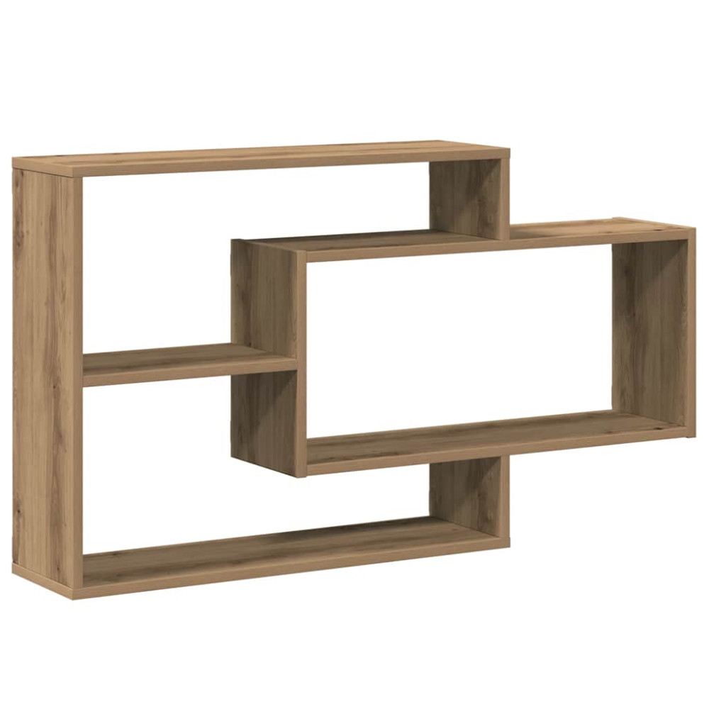 Produktbild för Vägghylla hantverksmässig ek 104x20x58,5 cm konstruerat trä