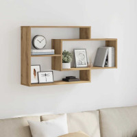 Produktbild för Vägghylla hantverksmässig ek 104x20x58,5 cm konstruerat trä