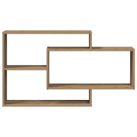 Produktbild för Vägghylla hantverksmässig ek 104x20x58,5 cm konstruerat trä