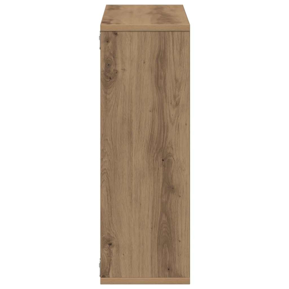 Produktbild för Vägghylla hantverksmässig ek 104x20x58,5 cm konstruerat trä