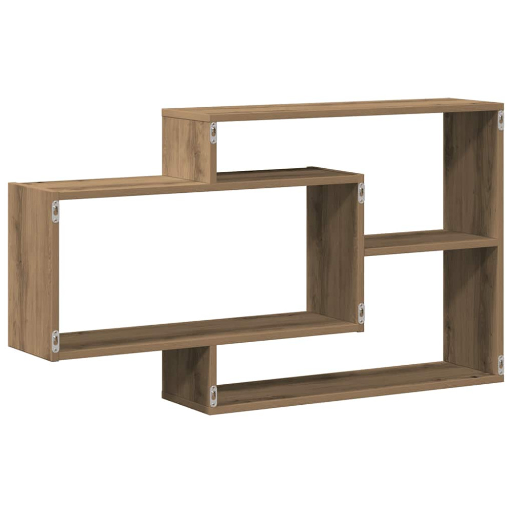 Produktbild för Vägghylla hantverksmässig ek 104x20x58,5 cm konstruerat trä