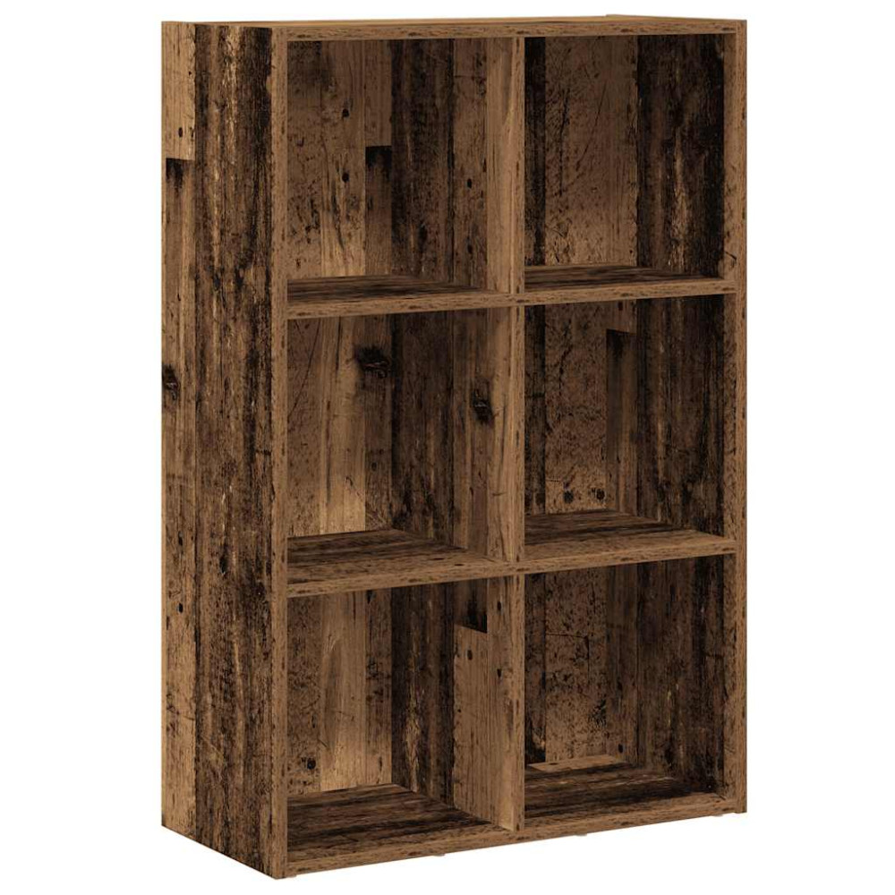 Produktbild för Bokskåp/skänk gammalt trä 66x30x98 cm konstruerat trä