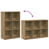 Produktbild för Bokskåp/skänk hantverksmässig ek 66x30x98 cm konstruerat trä