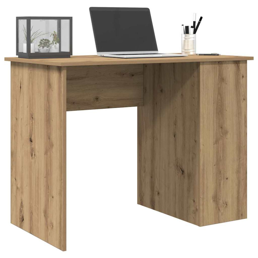 Produktbild för Skrivbord hantverksmässig ek 100x55x75 cm konstruerat trä