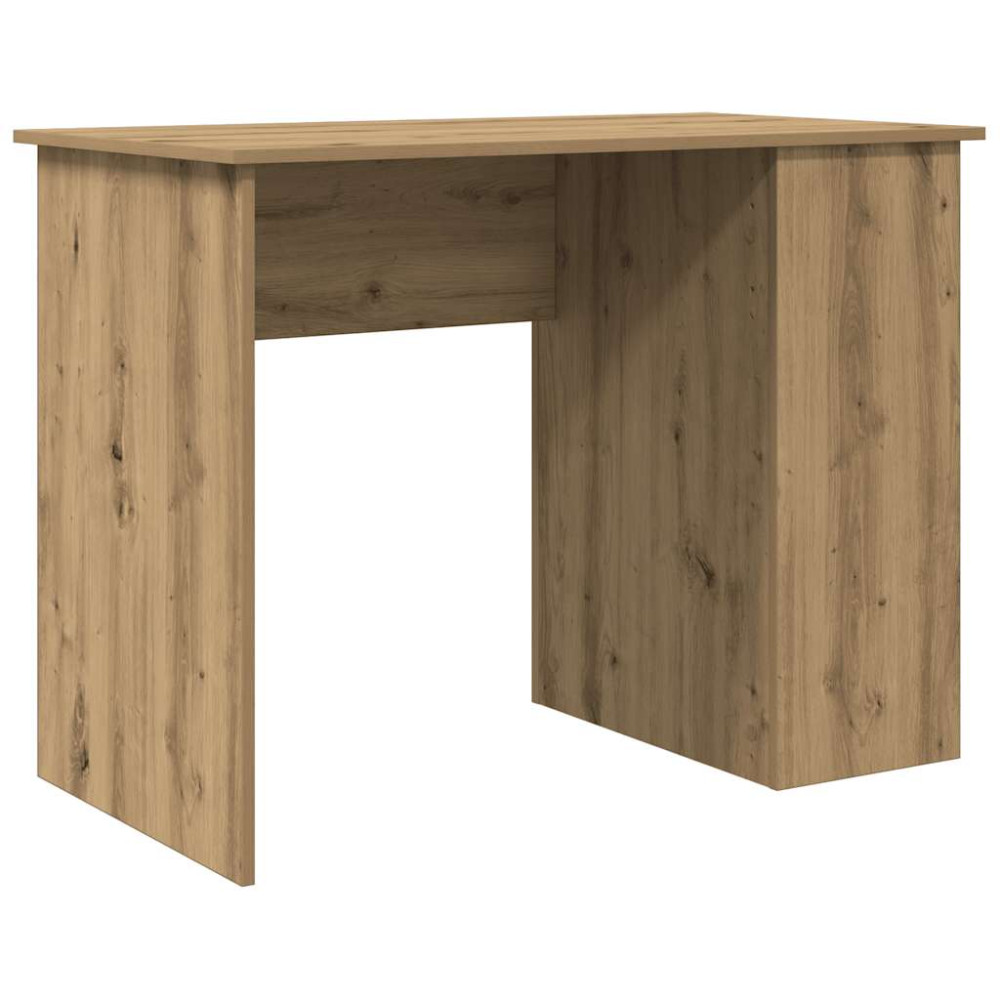 Produktbild för Skrivbord hantverksmässig ek 100x55x75 cm konstruerat trä