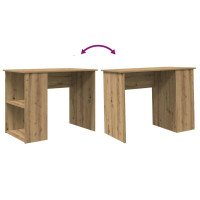 Produktbild för Skrivbord hantverksmässig ek 100x55x75 cm konstruerat trä