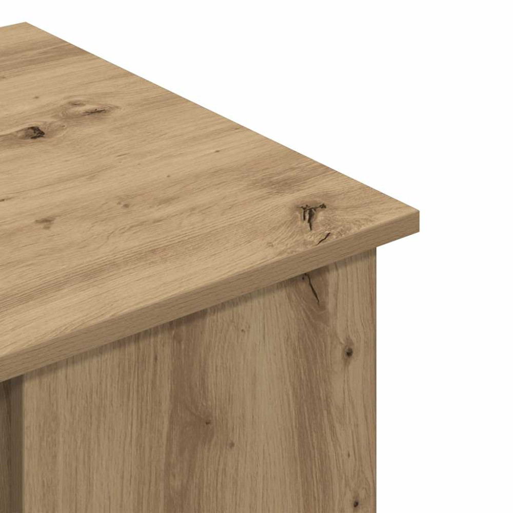 Produktbild för Skrivbord hantverksmässig ek 100x55x75 cm konstruerat trä