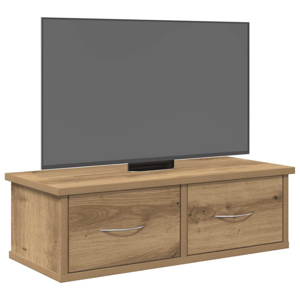 Produktbild för Väggskåp hantverksmässig ek 60x26x18,5 cm konstruerat trä