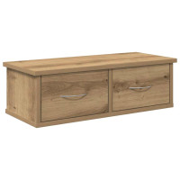 Produktbild för Väggskåp hantverksmässig ek 60x26x18,5 cm konstruerat trä