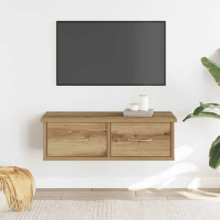 Produktbild för Väggskåp hantverksmässig ek 60x26x18,5 cm konstruerat trä