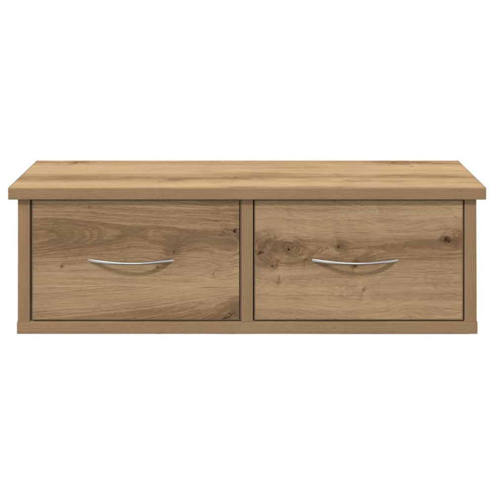 Produktbild för Väggskåp hantverksmässig ek 60x26x18,5 cm konstruerat trä