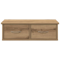Produktbild för Väggskåp hantverksmässig ek 60x26x18,5 cm konstruerat trä