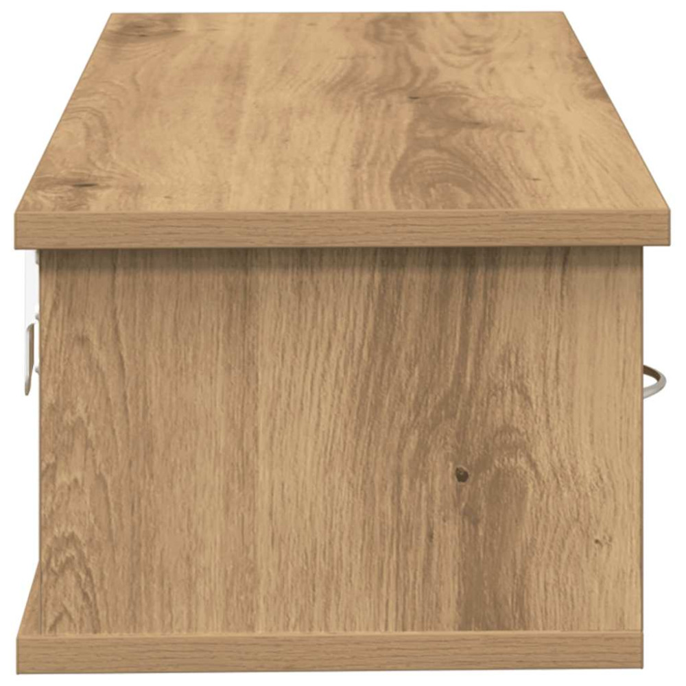 Produktbild för Väggskåp hantverksmässig ek 60x26x18,5 cm konstruerat trä