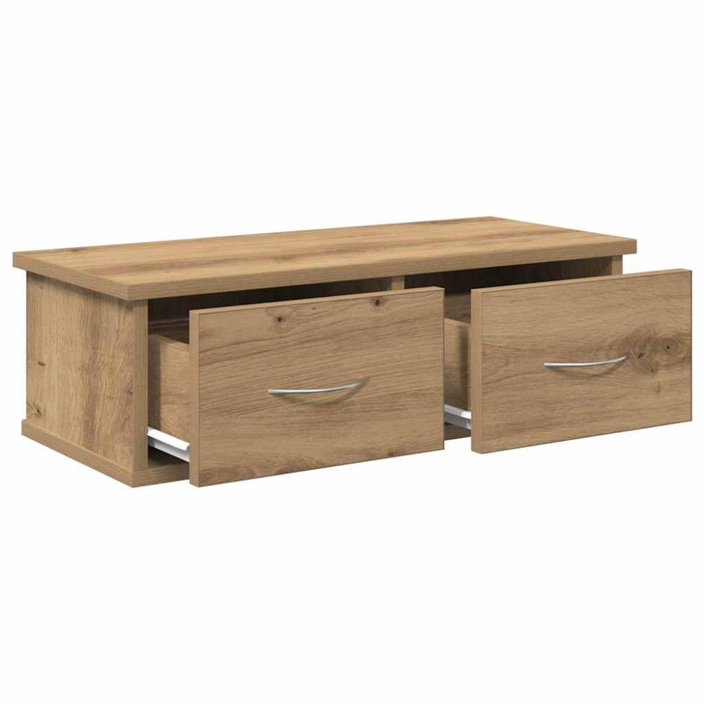 Produktbild för Väggskåp hantverksmässig ek 60x26x18,5 cm konstruerat trä