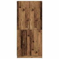 Produktbild för Garderob åldrat trä 80x52x180 cm konstruerat trä