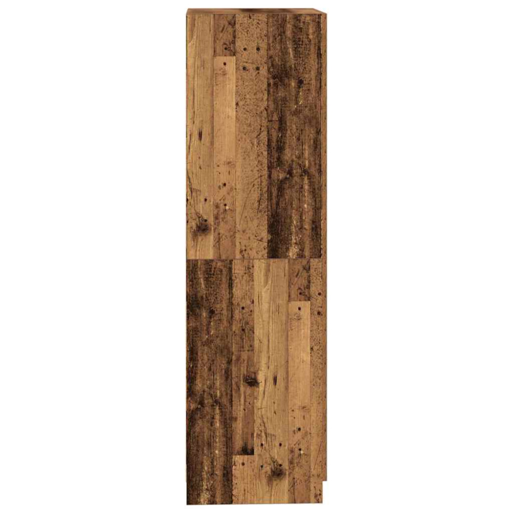Produktbild för Garderob åldrat trä 80x52x180 cm konstruerat trä