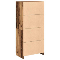 Produktbild för Garderob åldrat trä 80x52x180 cm konstruerat trä