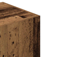 Produktbild för Garderob åldrat trä 80x52x180 cm konstruerat trä