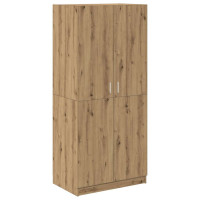 Produktbild för Garderob hantverksmässig ek 80x52x180 cm konstruerat trä