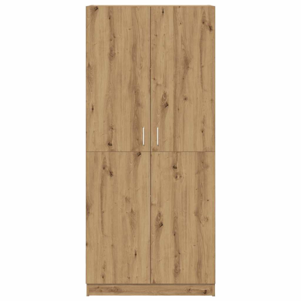 Produktbild för Garderob hantverksmässig ek 80x52x180 cm konstruerat trä