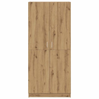 Produktbild för Garderob hantverksmässig ek 80x52x180 cm konstruerat trä