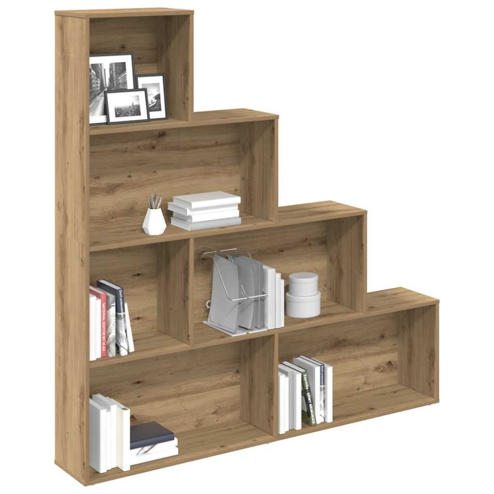 Produktbild för Bokhylla hantverksmässig ek 157x24x160 cm konstruerat trä