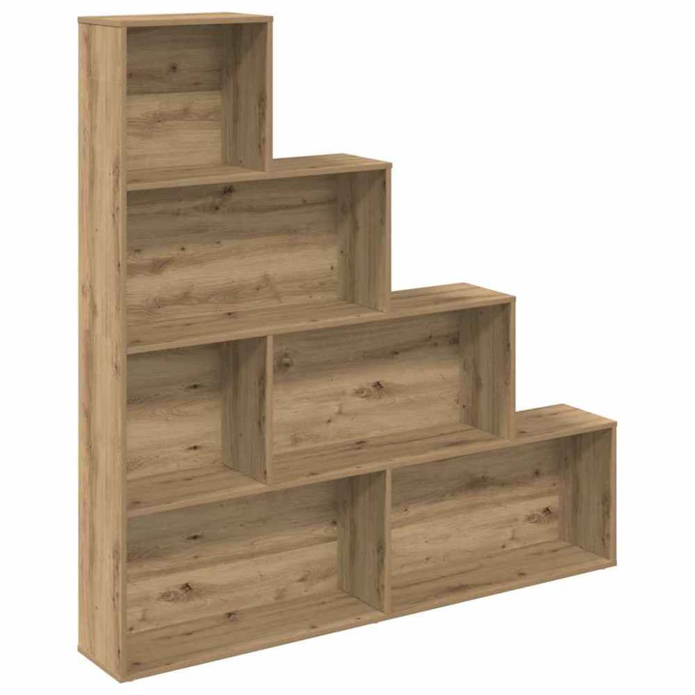 Produktbild för Bokhylla hantverksmässig ek 157x24x160 cm konstruerat trä